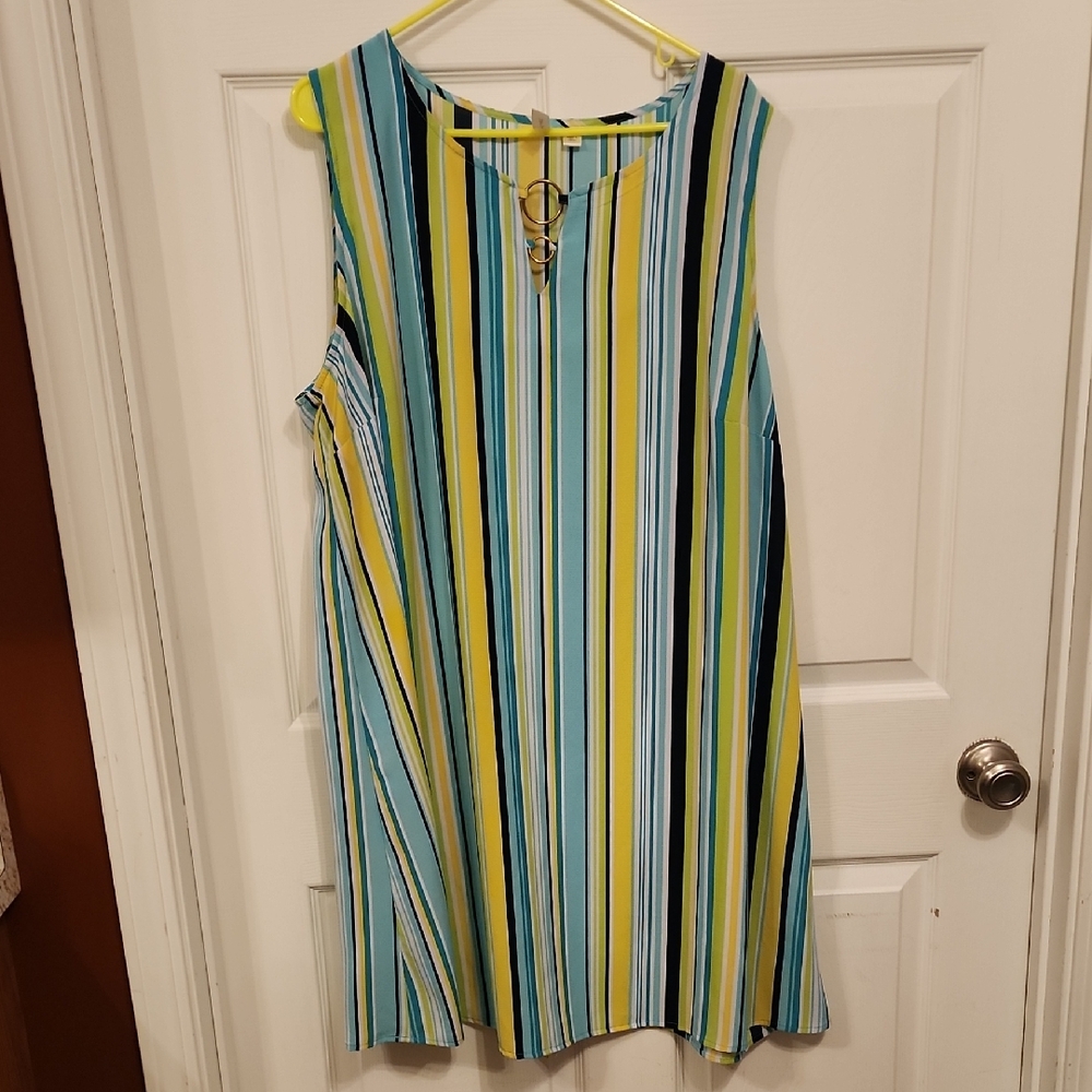 Striped Sleeveless DRESS- Multicolor